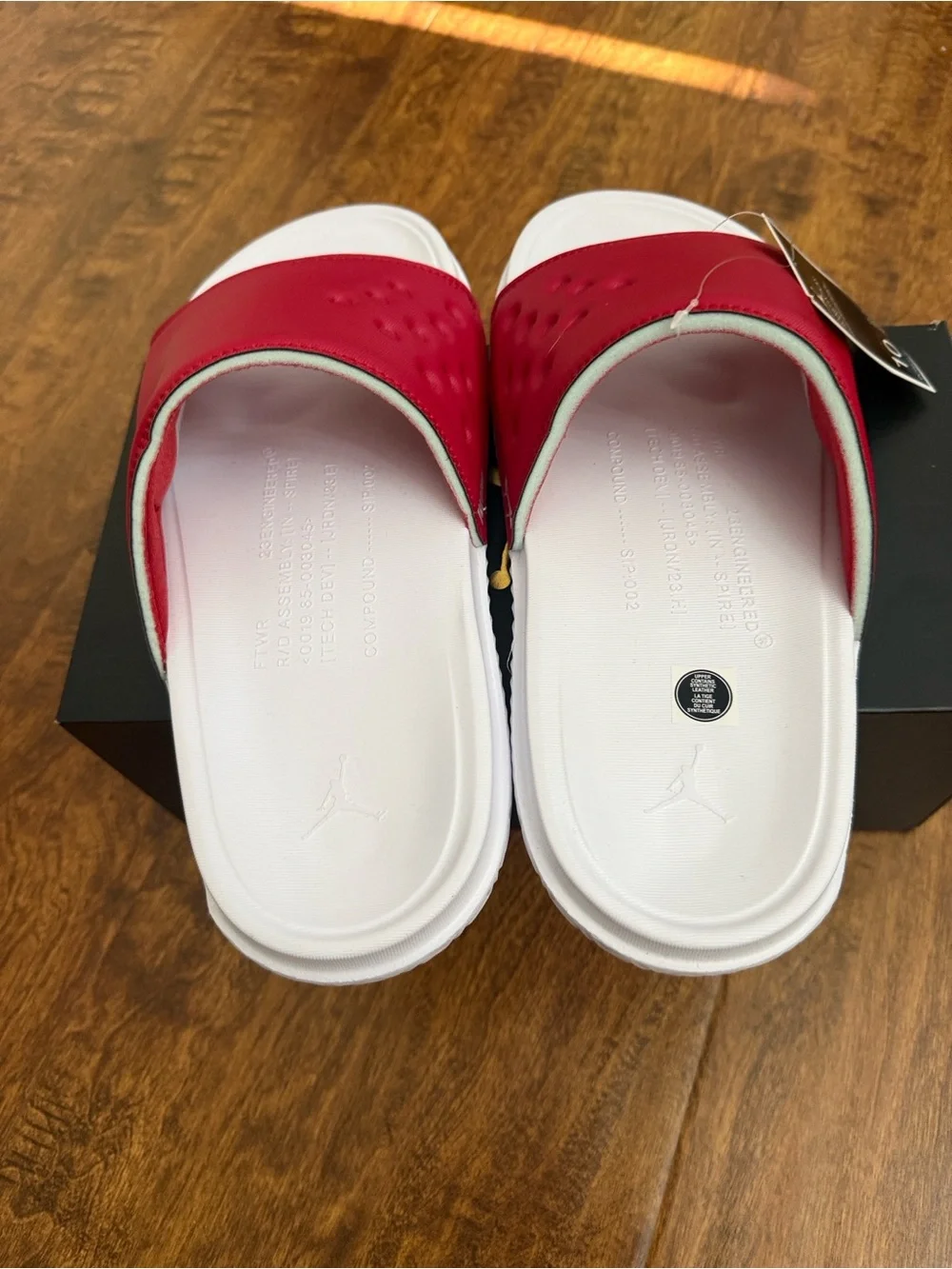 Jordan Play Slide Sandals in Red and White - Men’s Slide
